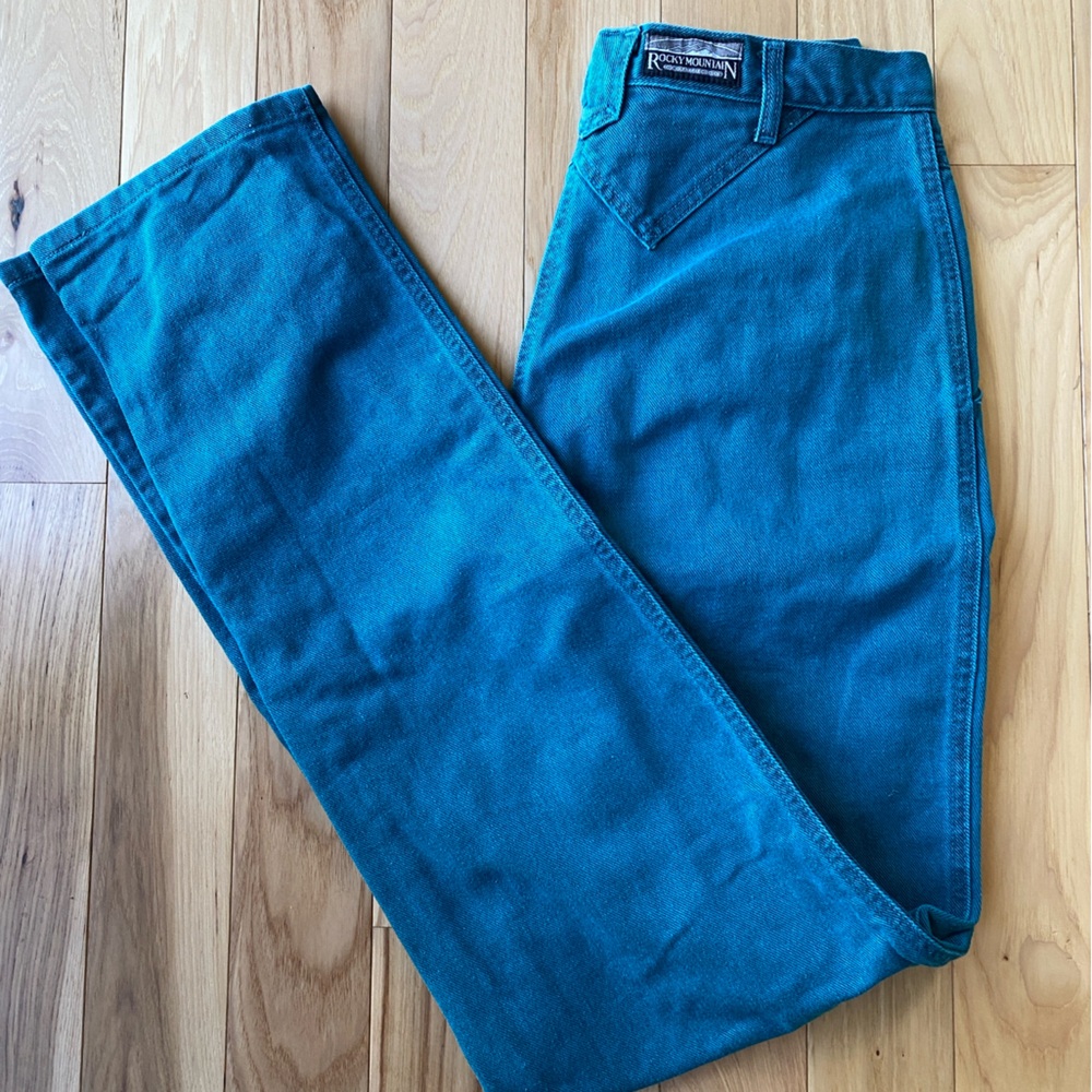 Vintage Rocky Mountain Teal Bareback Denim